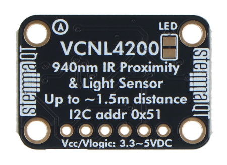 VCNL4200 - czujnik odległości IR i natężenia światła ALS - STEMMA QT / Qwiic - Adafruit 6064