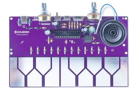 Piano Solder Kit - zestaw edukacyjny do nauki lutowania - ATmega328P - Soldered 333181