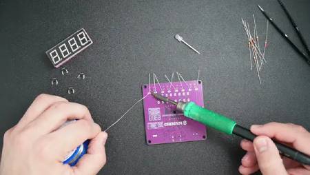 Pomodoro Timer Solder Kit - zestaw edukacyjny do nauki lutowania - RP2040 - Soldered 333348