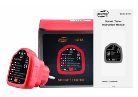 Tester gniazd sieciowych 230 V RCD - Benetech GT85