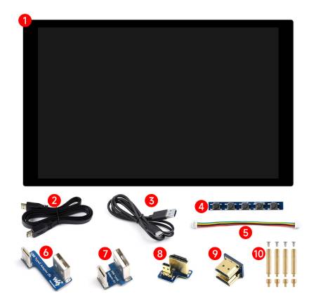 Ekran dotykowy 10.1DP-CAPLCD pojemnościowy LCD IPS 10,1'' 1280 x 800 px HDMI + USB - Waveshare 23739