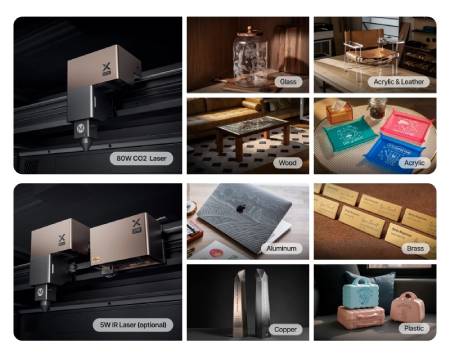 xTool P3 - wycinarka i grawerka laserowa CO2 80 W - Versatile Bundle