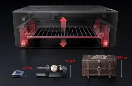 xTool P3 - wycinarka i grawerka laserowa CO2 80 W - Versatile Bundle