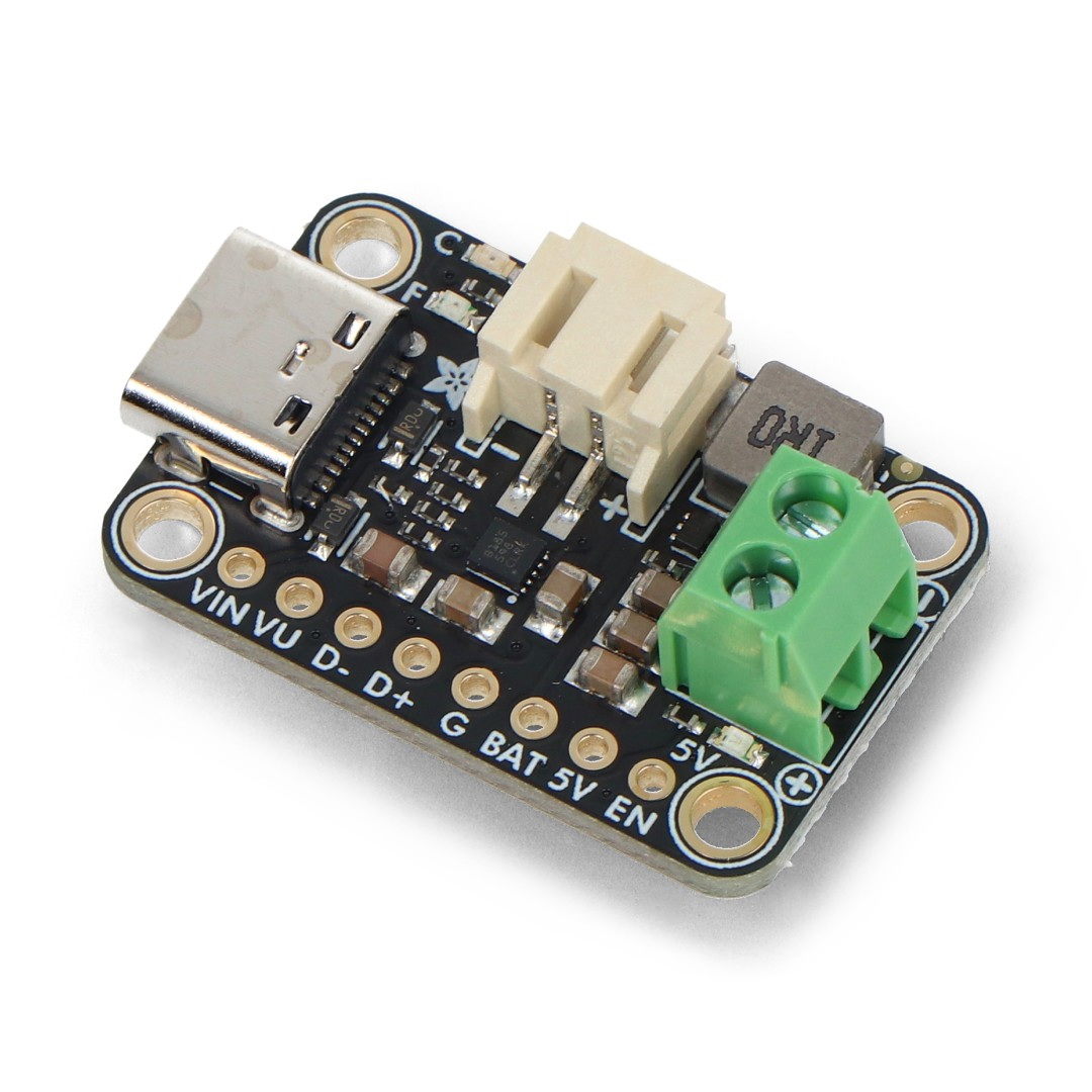 Moduł ładowania akumulatorów Li-Pol / Li-Ion 5 V bq25185 USB typu C / DC / panel solarny -  Adafruit 6106