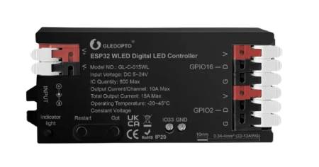 Sterownik do adresowanych taśm i pasków LED RGB WiFi - ESP32 - WLED - GL-C-015WL